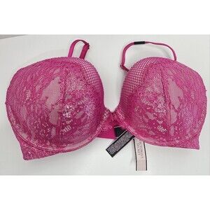 VICTORIA’S SECRET VERY SEXY PUSH UP PIGEONNANT PINK LACE 34D NWT